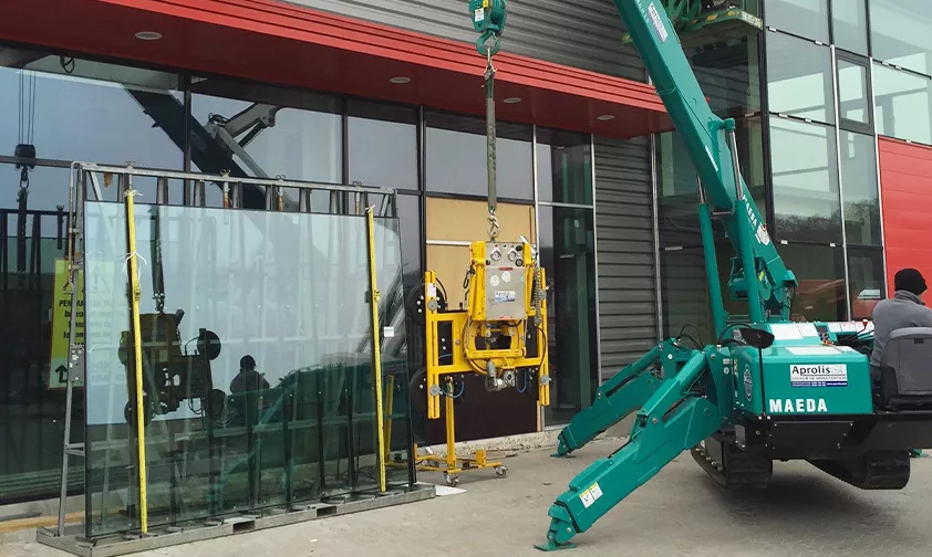 Palonniers à ventouses pour la manutention du verre : VERSION CHANTIER